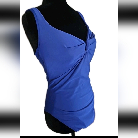 Miraclesuit Womens Blue Must Have Escape One Piece Tummy Control Bathing Suit 14 - Picture 3 of 14